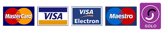 We accept all major debit and credit cards
